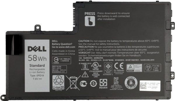 Pin laptop gắn cho Dell Latitude 3450, E3450, Latitude 3550, E3550. Type 0PD19 (7.4V-58Wh) - Cell polyme - Zin
